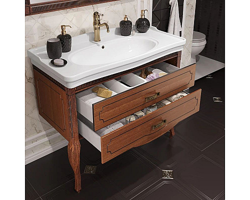 Приобрести Комплект мебели светлый орех 106 см Opadiris Фреско в магазине сантехники Santeh-Crystal.ru