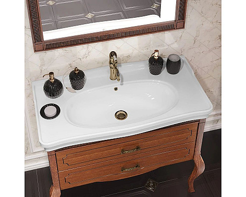 Приобрести Комплект мебели светлый орех 106 см Opadiris Фреско в магазине сантехники Santeh-Crystal.ru