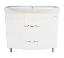 Тумба с раковиной белый глянец 103 см Bellezza Сесилия 4639718110013 + 4640021061800