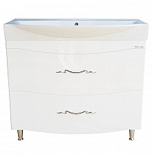 Тумба с раковиной белый глянец 103 см Bellezza Сесилия 4639718110013 + 4640021061800