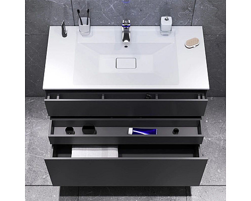 Santeh-Crystal.ru: Комплект мебели графит матовый 100,8 см Am.Pm Inspire 2.0 M50AFHX1003GM + M50AWPX1001WG + M50AMOX1001SA Приобрести Комплект мебели графит матовый 100,8 см Am.Pm Inspire 2.0 M50AFHX1003GM + M50AWPX1001WG + M50AMOX1001SA в магазине сантехники Santeh-Crystal.ru