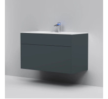 Тумба с раковиной графит матовый 100,8 см Am.Pm Inspire 2.0 M50AFHX1003GM + M50AWPX1001WG