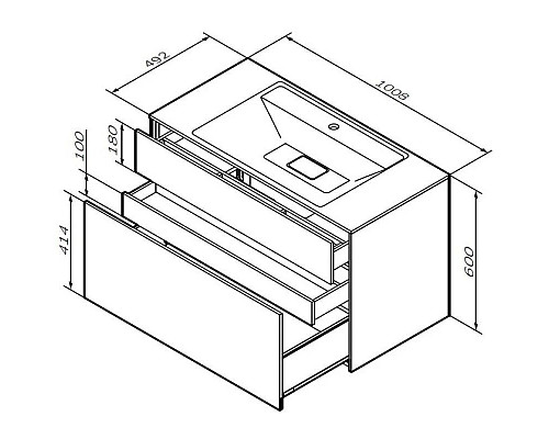 Santeh-Crystal.ru: Комплект мебели белый матовый 100,8 см Am.Pm Inspire 2.0 M50AFHX1003WM + M50AWPX1001WG + M50AMOX1001SA Приобрести Комплект мебели белый матовый 100,8 см Am.Pm Inspire 2.0 M50AFHX1003WM + M50AWPX1001WG + M50AMOX1001SA в магазине сантехники Santeh-Crystal.ru