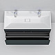 Заказать Тумба с раковиной графит матовый 120,8 см Am.Pm Inspire 2.0 M50AFHX1203GM + M50AWPC1201WG в магазине сантехники Santeh-Crystal.ru