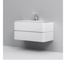 Тумба с раковиной белый глянец 100 см Am.Pm Sensation M30FHX1002WG + M30WPC1001WG