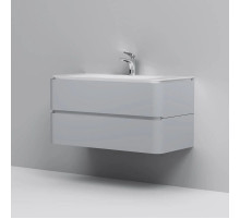 Тумба с раковиной серый шелк глянец 100 см Am.Pm Sensation M30FHX1002FG + M30WPC1001WG