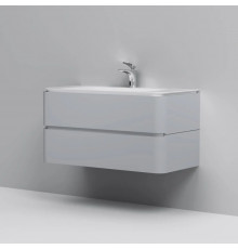 Тумба с раковиной серый шелк глянец 100 см Am.Pm Sensation M30FHX1002FG + M30WPC1001WG