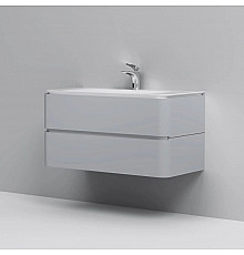 Тумба серый шелк глянец 100 см Am.Pm Sensation M30FHX1002FG