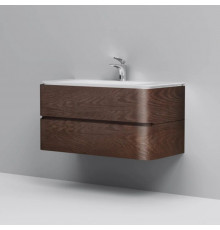 Тумба с раковиной табачный дуб 100 см Am.Pm Sensation M30FHX1002TF + M30WPC1001WG