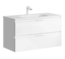 Тумба с раковиной белый глянец 97,2 см Aqwella 5 Stars Accent ACC0110W + Mal.10.04.D