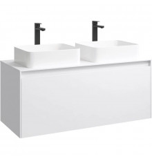 Тумба с раковиной белый глянец 120 см Aqwella 5 Stars Mobi MOB0112W + MOB0712W + 641945 + 641945