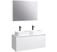 Комплект мебели белый глянец 120 см Aqwella 5 Stars Mobi MOB0112W + MOB0712W + 4640021064269 + 4640021064269 + SM0210