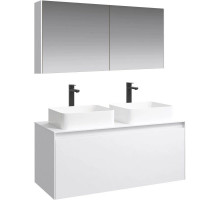 Комплект мебели белый глянец 120 см Aqwella 5 Stars Mobi MOB0112W + MOB0712W + 4640021064269 + 4640021064269 + MOB0412 + MOB0717W