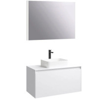 Комплект мебели белый глянец 100 см Aqwella 5 Stars Mobi MOB0110W + MOB0710W + 641945 + SM0210