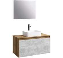 Комплект мебели дуб балтийский/ бетон светлый 100 см Aqwella 5 Stars Mobi MOB0110DB + MOB0710BS + 641945 + SM0210