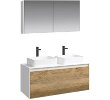 Комплект мебели белый глянец/ дуб балтийский 120 см Aqwella 5 Stars Mobi MOB0112W + MOB0712DB + 4640021064269 + 4640021064269 + MOB0412 + MOB0717W