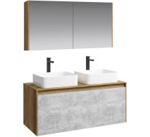 Комплект мебели дуб балтийский/ бетон светлый 120 см Aqwella 5 Stars Mobi MOB0112DB + MOB0712BS + 641945 + 641945 + MOB0412 + MOB0717DB