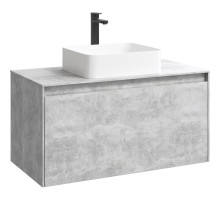 Тумба с раковиной бетон светлый 100 см Aqwella 5 Stars Mobi MOB0110BS + MOB0710BS + 641945
