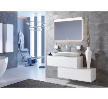 Комплект мебели белый глянец 120 см Aqwella 5 Stars Genesis GEN0112W + Esc.09.04.D + GEN0212