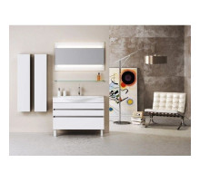 Комплект мебели белый глянец 100 см Aqwella 5 Stars Bergamo Ber.01.10/n/W + Ber.10.04.D + Ber.02.10