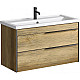 Заказать Комплект мебели дуб балтийский 101 см Aqwella 5 Stars Fargo FRG0110DB + 4640021065204 + RM0208BLK в магазине сантехники Santeh-Crystal.ru