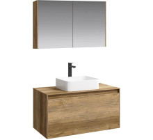 Комплект мебели дуб балтийский 100 см Aqwella 5 Stars Mobi MOB0110DB + MOB0710DB + 641945 + MOB0410 + MOB0717DB