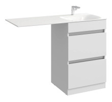 Тумба с раковиной белый глянец 115 см Aqwella Forma FOR01052 + FOR.11.04.D-R