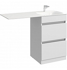 Тумба с раковиной белый глянец 115 см Aqwella Forma FOR01052 + FOR.11.04.D-R