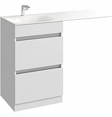 Тумба с раковиной белый глянец 115 см Aqwella Forma FOR01052 + FOR.11.04.D-L
