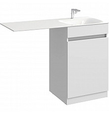 Тумба с раковиной белый глянец 115 см Aqwella Forma FOR0105KR + FOR.11.04.D-R