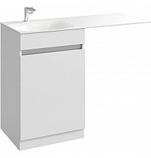 Тумба с раковиной белый глянец 115 см Aqwella Forma FOR0105KR + FOR.11.04.D-L