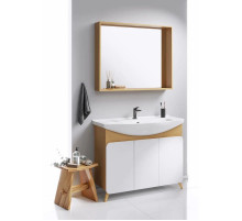 Комплект мебели дуб золотой/белый матовый 106,5 см Aqwella Basic BAS0110DZ + 4620008197388 + BAS0210DZ