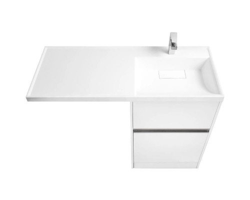 Заказать Комплект мебели белый глянец 120 см Акватон Лондри 1A235901LH010 + 1A72243KLH010 + 1A252902SU010 в магазине сантехники Santeh-Crystal.ru