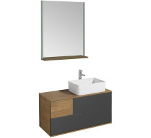 Комплект мебели дуб кантри/антрацит 105 см Акватон Терра 1A246901TEKA0 + 732700B000 + 1A247002TEDY0