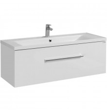Тумба с раковиной белый глянец 120,2 см Акватон Мадрид  1A1687K2MA010