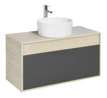 Тумба с раковиной серый графит/дуб орегон 100 см Акватон Лофт Урбан 1A2477K3LQX60