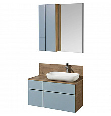 Комплект мебели дуб рустикальный/фьорд 100 см Акватон Мишель 1A256901MIX30 + 1A256703MIDR0 + 1AX169WBXX000 + 1A253902MIX40 + 1A244203MIX30