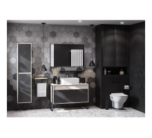 Комплект мебели серый графит/дуб орегон 100 см Акватон Лофт Урбан 1A247701LQX60 + 732700B000 + 1A248002LQX50