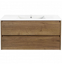 Тумба с раковиной дуб табачный 101,5 см Vincea Gio VMC-2G100TO + VBS-13100