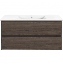 Тумба с раковиной темный дуб 101,5 см Vincea Gio VMC-2G100RO + VBS-13100