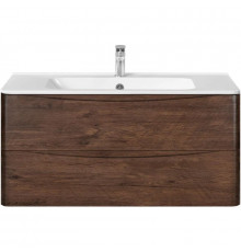 Тумба с раковиной темный дуб 100 см Vincea Paola VMC-2P100RW + VCB-2VP100W
