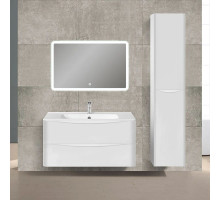 Комплект мебели белый глянец 100 см Vincea Paola VMC-2P100GW + VCB-2VP100W + VLM-2A100