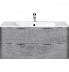 Тумба с раковиной бетон 100 см Vincea Paola VMC-2P100BT + VCB-2VP100W