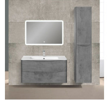 Комплект мебели бетон 100 см Vincea Paola VMC-2P100BT + VCB-2VP100W + VLM-2A100