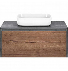 Тумба с раковиной дуб табачный/бетон 100 см Vincea Mesa VMC-2MS100TB + VBS-105