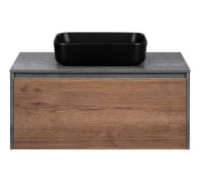 Тумба с раковиной дуб табачный/бетон 100 см Vincea Mesa VMC-2MS100TB + VBS-105MB