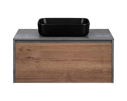 Santeh-Crystal.ru: Комплект мебели дуб табачный/бетон 100 см Vincea Mesa VMC-2MS100TB + VBS-105MB + VLM-2N600+ Приобрести Комплект мебели дуб табачный/бетон 100 см Vincea Mesa VMC-2MS100TB + VBS-105MB + VLM-2N600+ в магазине сантехники Santeh-Crystal.ru