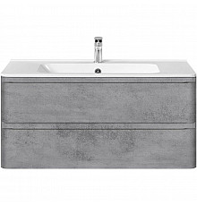 Тумба с раковиной бетон 100 см Vincea Vico VMC-2V100BT + VCB-2VP100W