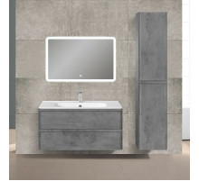 Комплект мебели бетон 100 см Vincea Vico VMC-2V100BT + VCB-2VP100W + VLM-2A100
