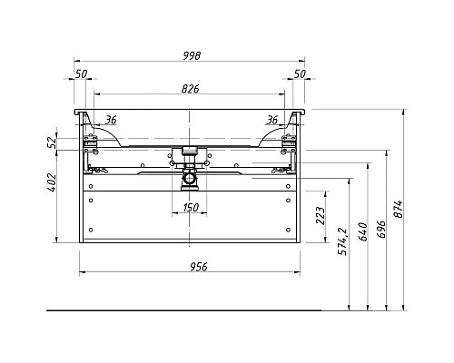 Приобрести Тумба белый матовый 95,6 см Caprigo Sydney 34817-B231 в магазине сантехники Santeh-Crystal.ru